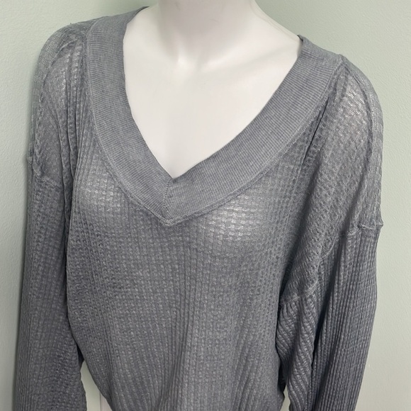 We The Free Super Oversized South Side Thermal Waffle Knit Top - Picture 8 of 12